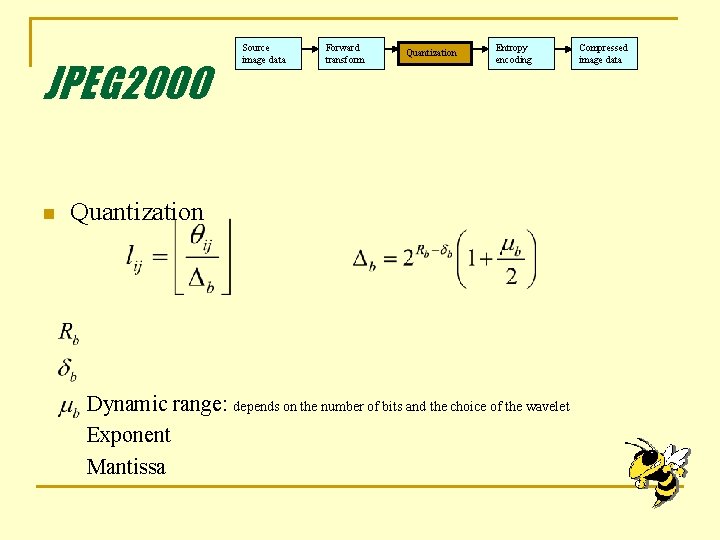JPEG 2000 n Source image data Forward transform Quantization Entropy encoding Quantization Dynamic range: JPEG 2000 n Source image data Forward transform Quantization Entropy encoding Quantization Dynamic range: