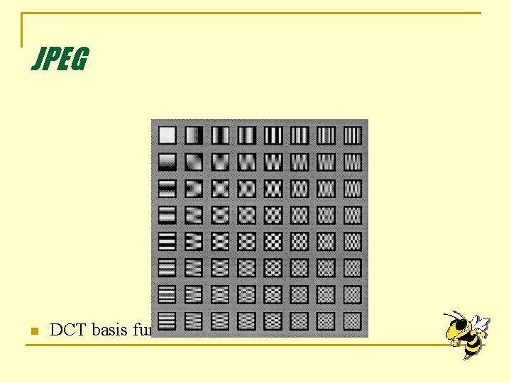 JPEG n DCT basis functions JPEG n DCT basis functions