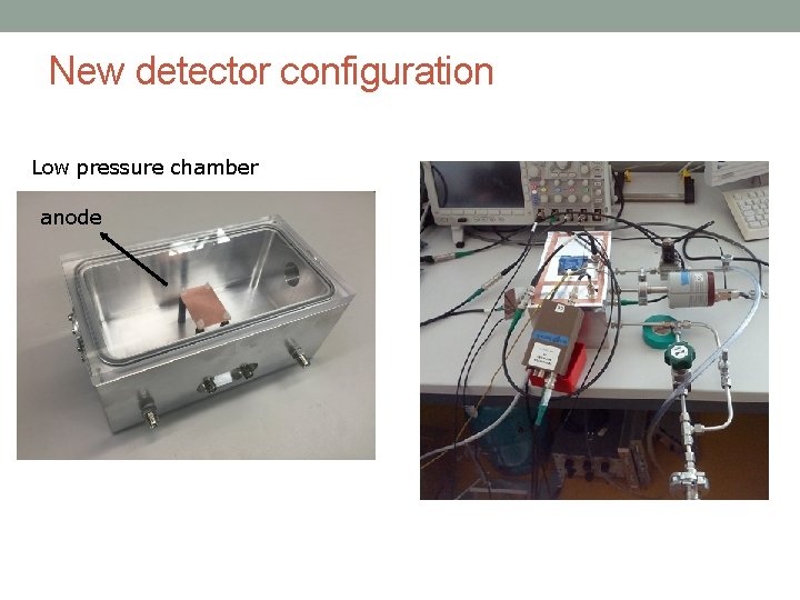 New detector configuration Low pressure chamber anode 