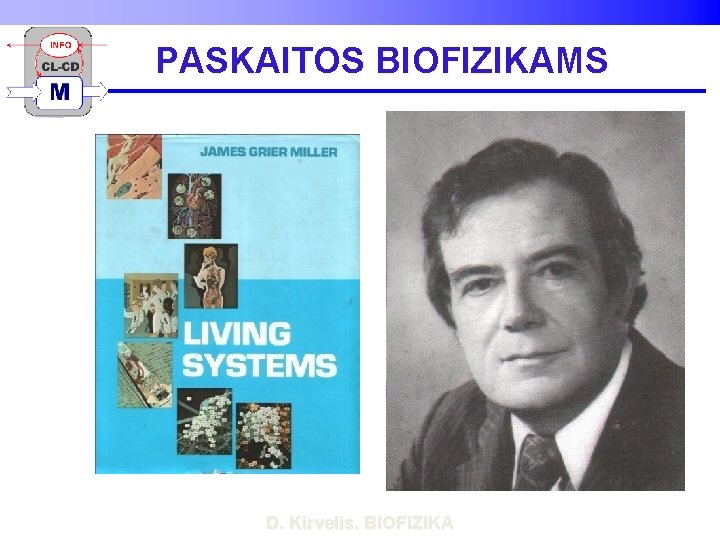 PASKAITOS BIOFIZIKAMS D. Kirvelis. BIOFIZIKA 