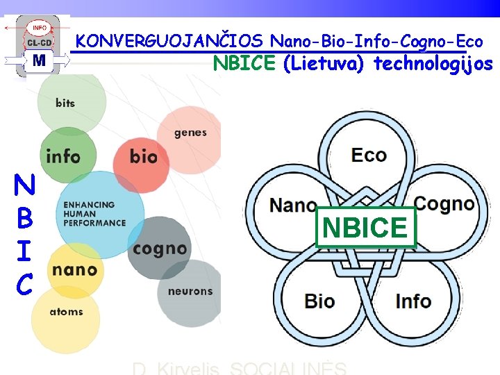 KONVERGUOJANČIOS Nano-Bio-Info-Cogno-Eco NBICE (Lietuva) technologijos N B I C NBICE 