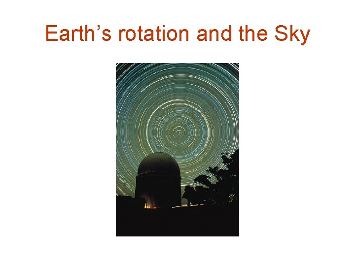 Earth’s rotation and the Sky 