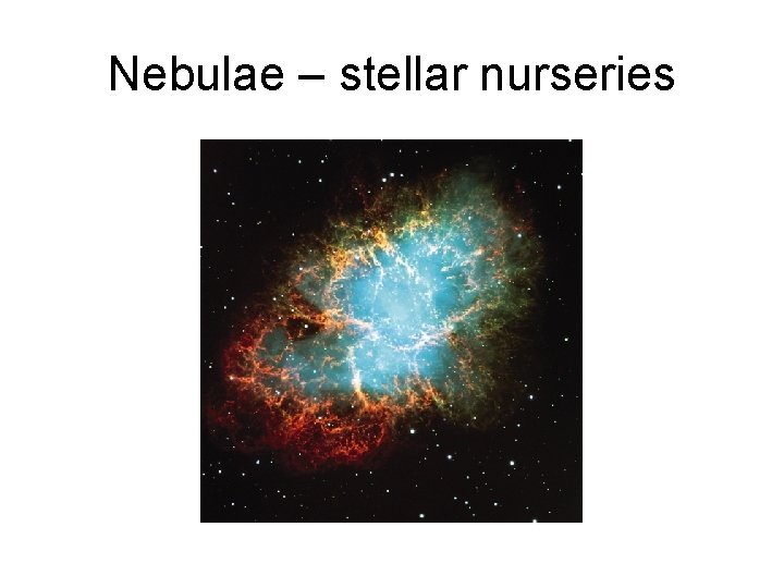 Nebulae – stellar nurseries 