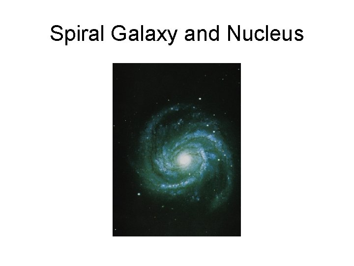 Spiral Galaxy and Nucleus 