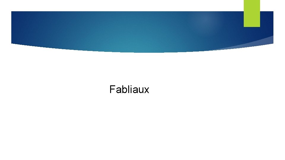 Fabliaux 