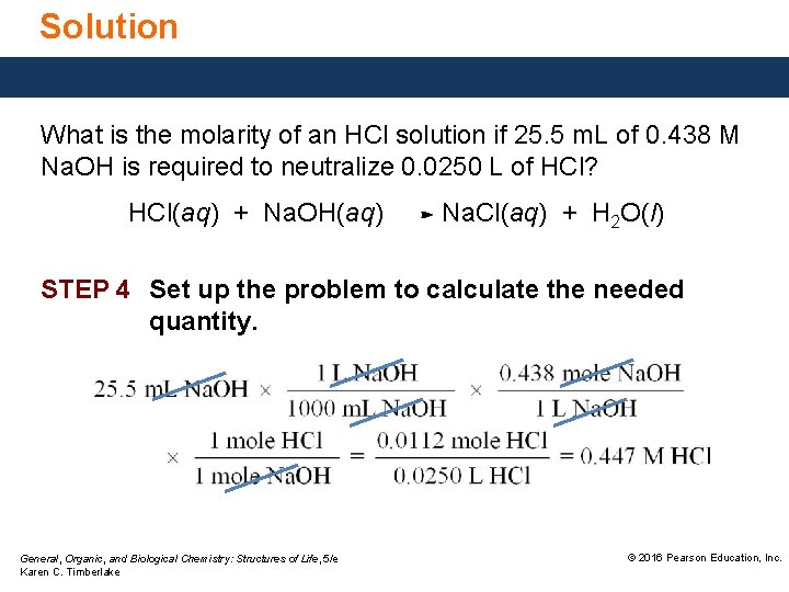 Solution What is the molarity of an HCl solution if 25. 5 m. L