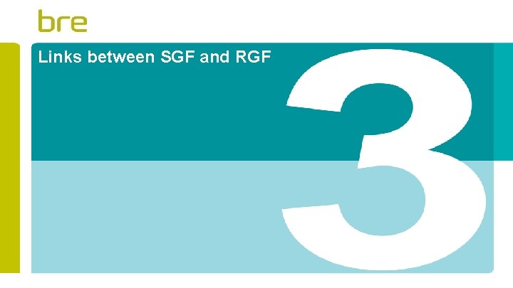 Links between SGF and RGF 