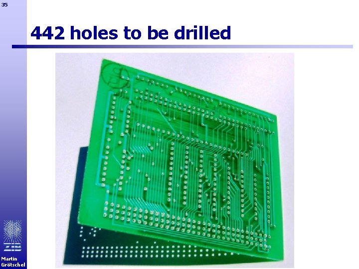 35 442 holes to be drilled Martin Grötschel 