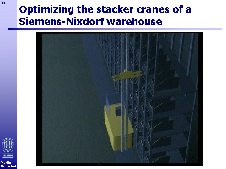 38 Martin Grötschel Optimizing the stacker cranes of a Siemens-Nixdorf warehouse 