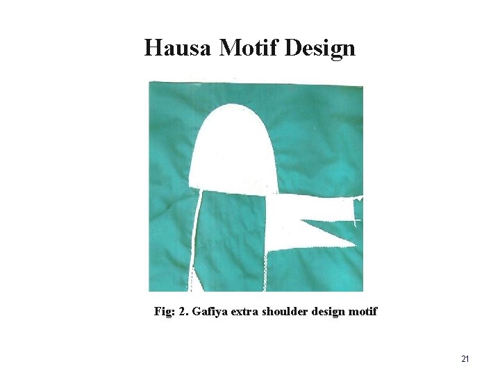Hausa Motif Design Fig: 2. Gafiya extra shoulder design motif 21 