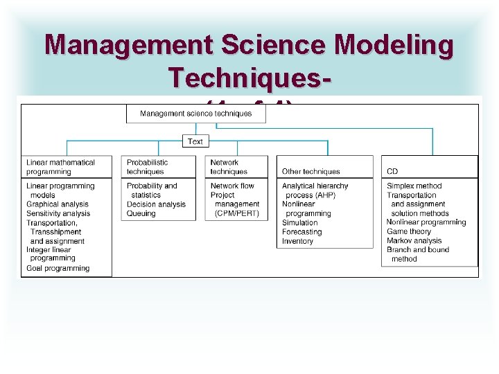 Management Science Modeling Techniques(1 of 4) 