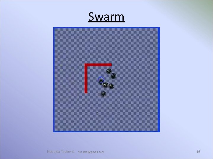 Swarm Nebojša Trpković trx. lists@gmail. com 16 Swarm Nebojša Trpković trx. lists@gmail. com 16