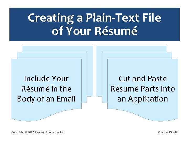 Creating a Plain-Text File of Your Résumé Include Your Résumé in the Body of