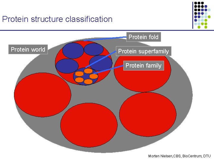 Protein structure classification Protein fold Protein world Protein superfamily Protein family Morten Nielsen, CBS,