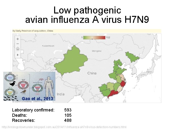 Low pathogenic avian influenza A virus H 7 N 9 Gao et al. ,