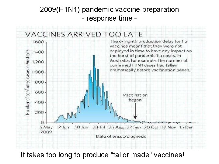 2009(H 1 N 1) pandemic vaccine preparation - response time - It takes too