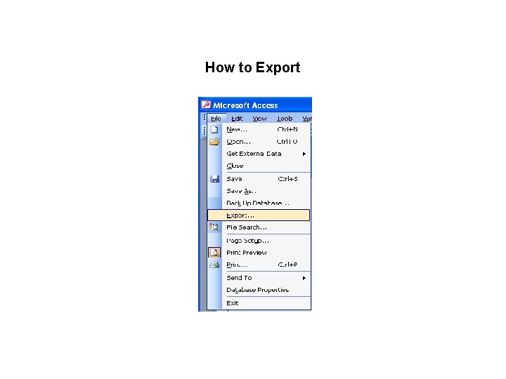 How to Export 