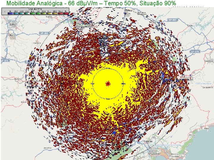 Mobilidade Analógica - 66 d. BµV/m – Tempo 50%, Situação 90% Ministério das Comunicações