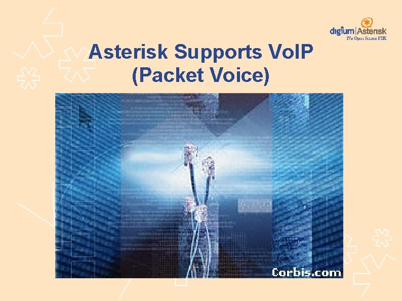 Asterisk Supports Vo. IP (Packet Voice) 