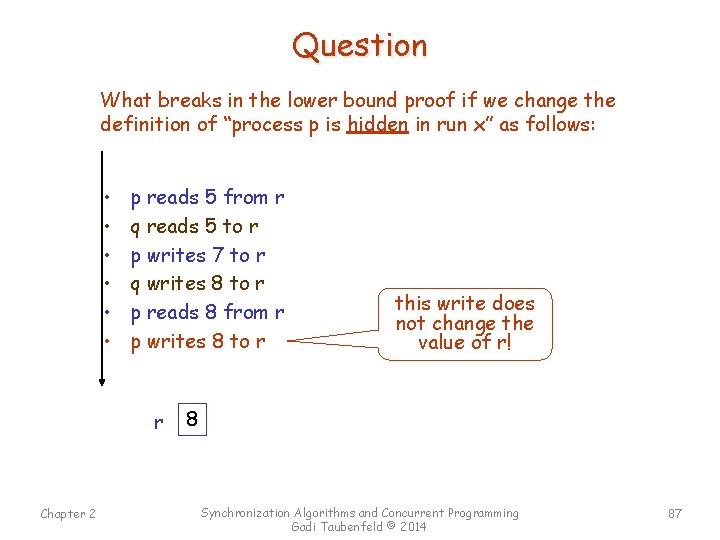 Question What breaks in the lower bound proof if we change the definition of