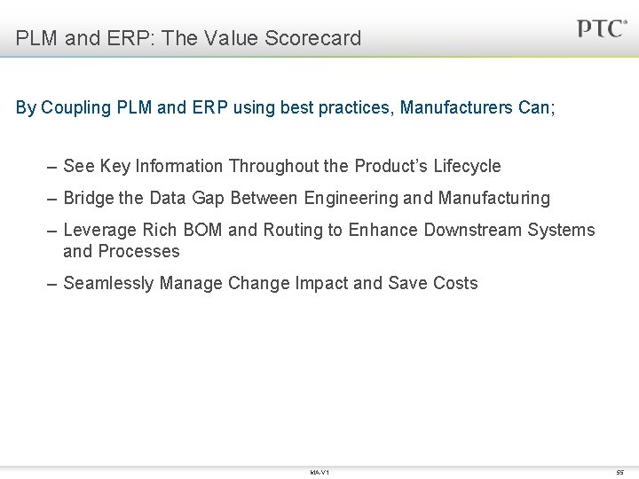 PLM and ERP: The Value Scorecard By Coupling PLM and ERP using best practices,