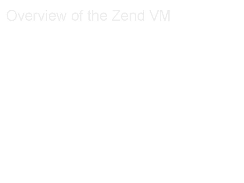 Overview of the Zend VM 