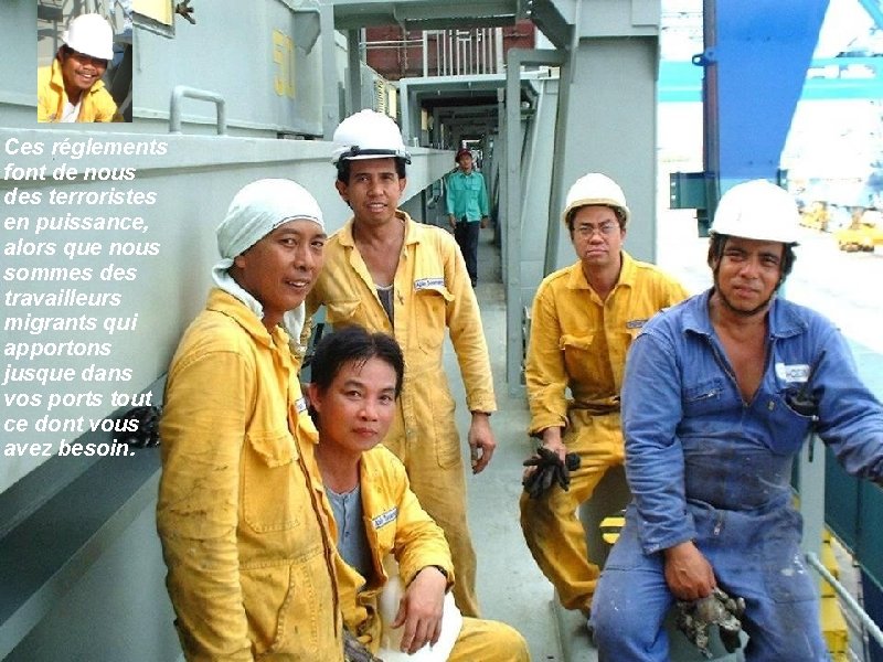 Ces réglements font de nous des terroristes en puissance, alors que nous sommes des