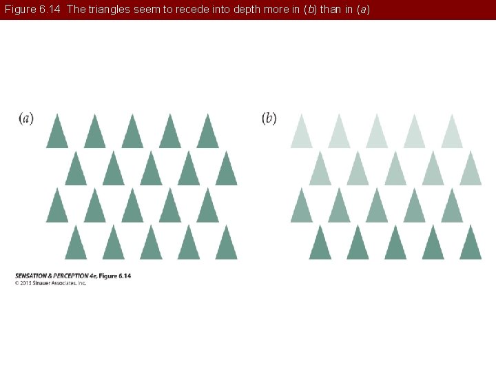 Figure 6. 14 The triangles seem to recede into depth more in (b) than