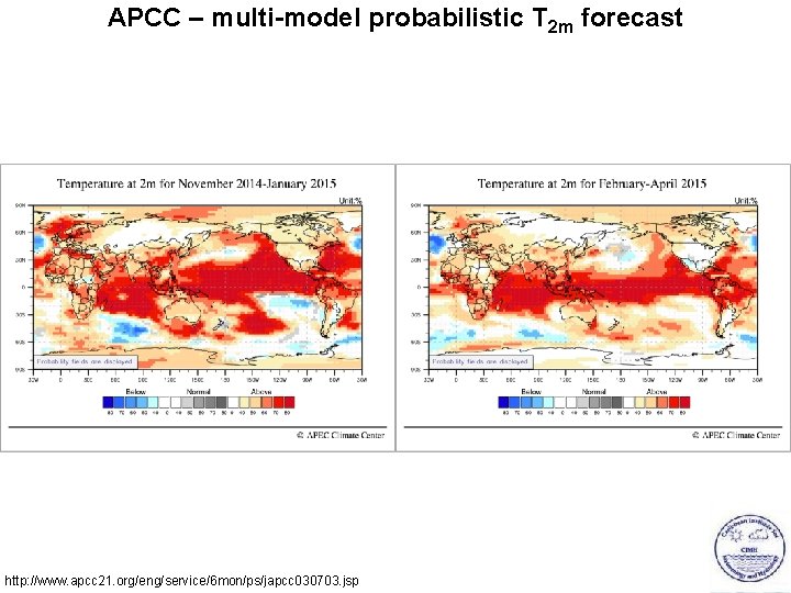 APCC – multi-model probabilistic T 2 m forecast http: //www. apcc 21. org/eng/service/6 mon/ps/japcc