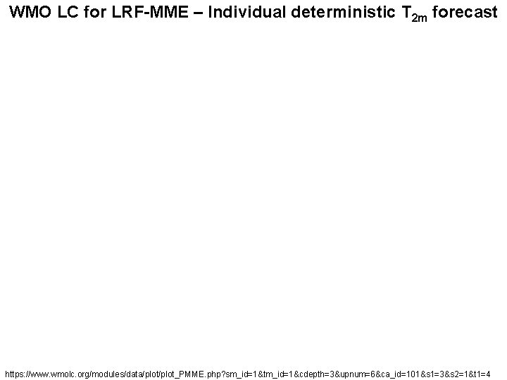 WMO LC for LRF-MME – Individual deterministic T 2 m forecast https: //www. wmolc.