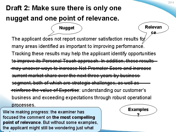 2014 Draft 2: Make sure there is only one nugget and one point of