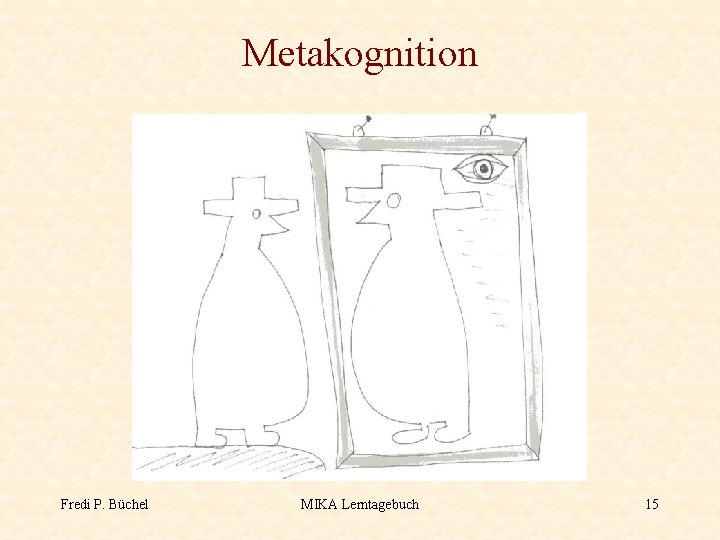 Metakognition Fredi P. Büchel MIKA Lerntagebuch 15 