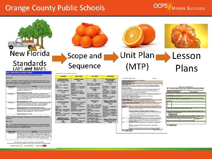 Orange County Public Schools New Florida Standards LAFS and MAFS Scope and Sequence Unit