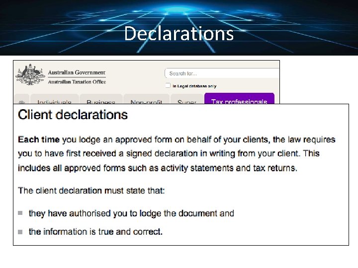 Declarations 