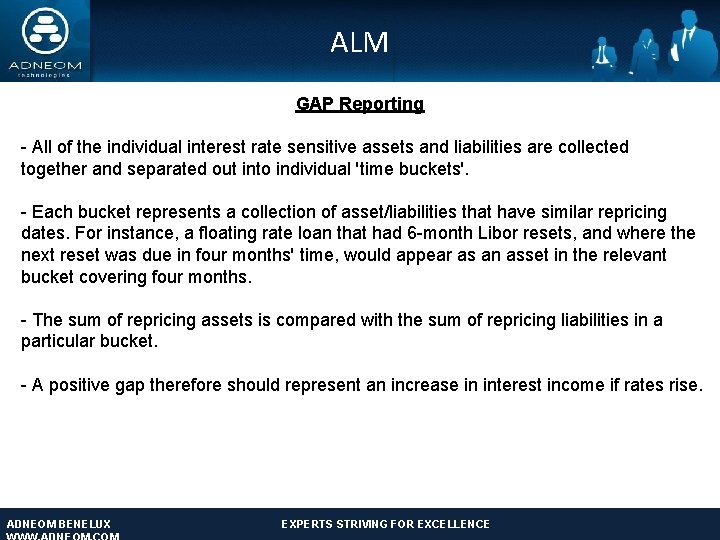 ALM GAP Reporting - All of the individual interest rate sensitive assets and liabilities