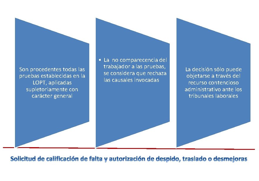 Son procedentes todas las pruebas establecidas en la LOPT, aplicadas supletoriamente con carácter general