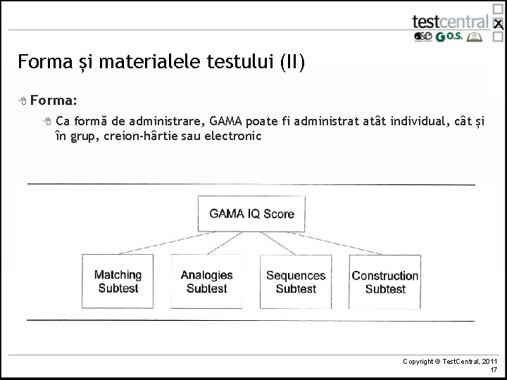 Forma și materialele testului (II) 8 Forma: 8 Ca formă de administrare, GAMA poate Forma și materialele testului (II) 8 Forma: 8 Ca formă de administrare, GAMA poate