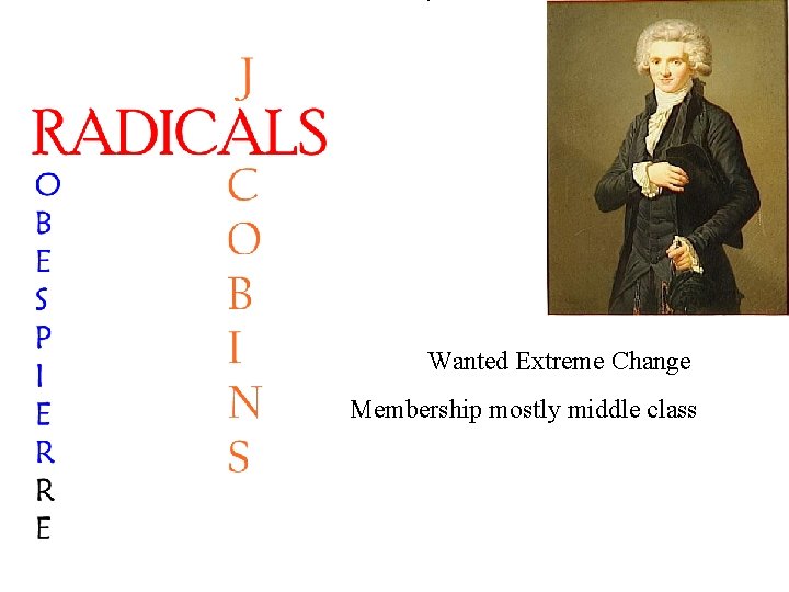 Wanted Extreme Change Membership mostly middle class 