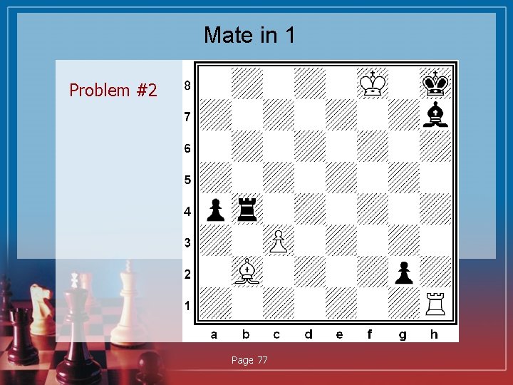 Mate in 1 Problem #2 Page 77 