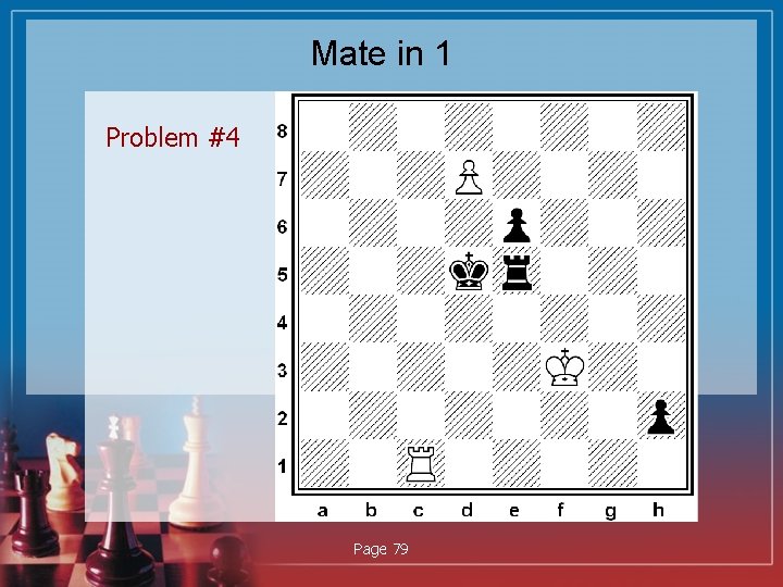 Mate in 1 Problem #4 Page 79 