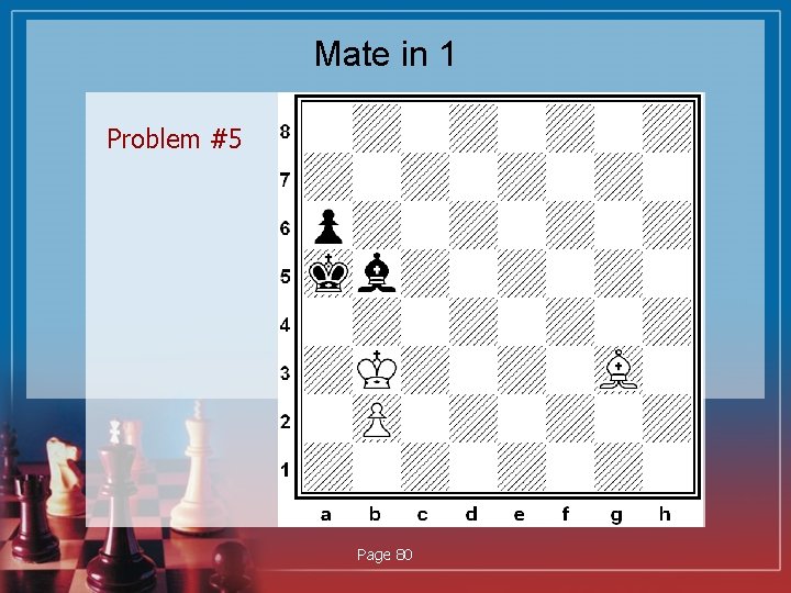 Mate in 1 Problem #5 Page 80 