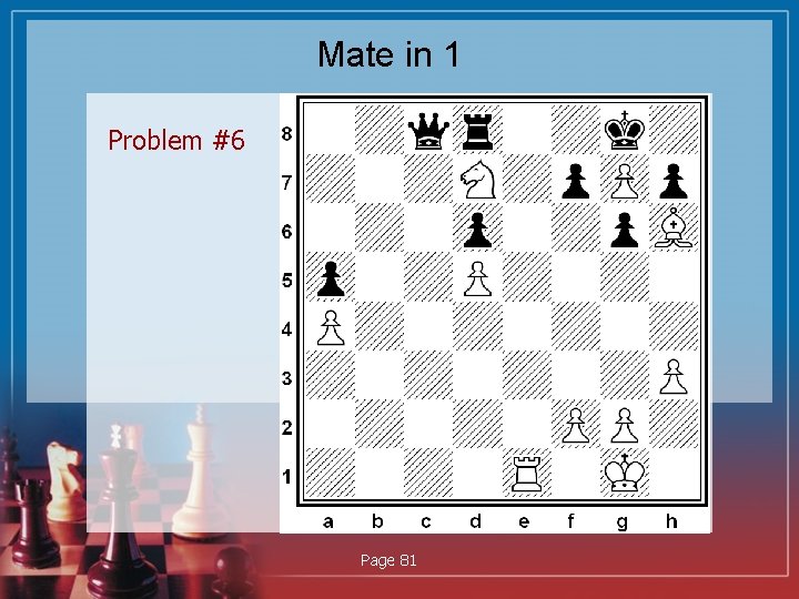 Mate in 1 Problem #6 Page 81 