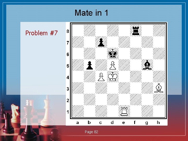 Mate in 1 Problem #7 Page 82 