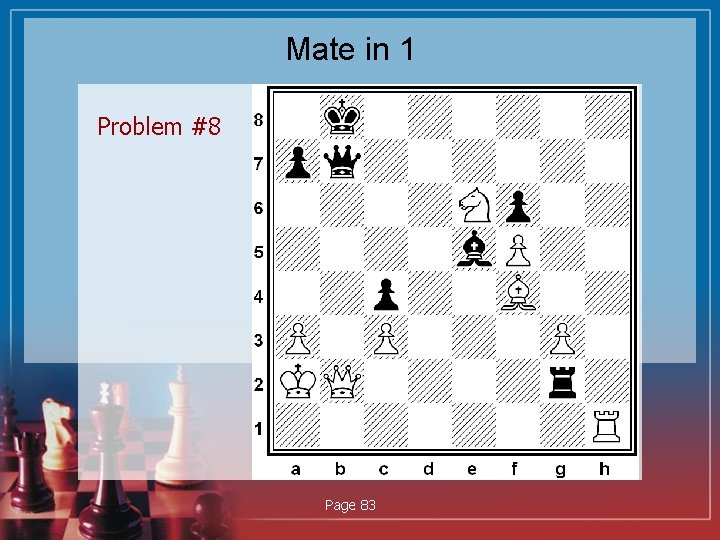 Mate in 1 Problem #8 Page 83 