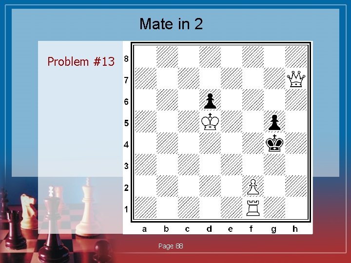 Mate in 2 Problem #13 Page 88 