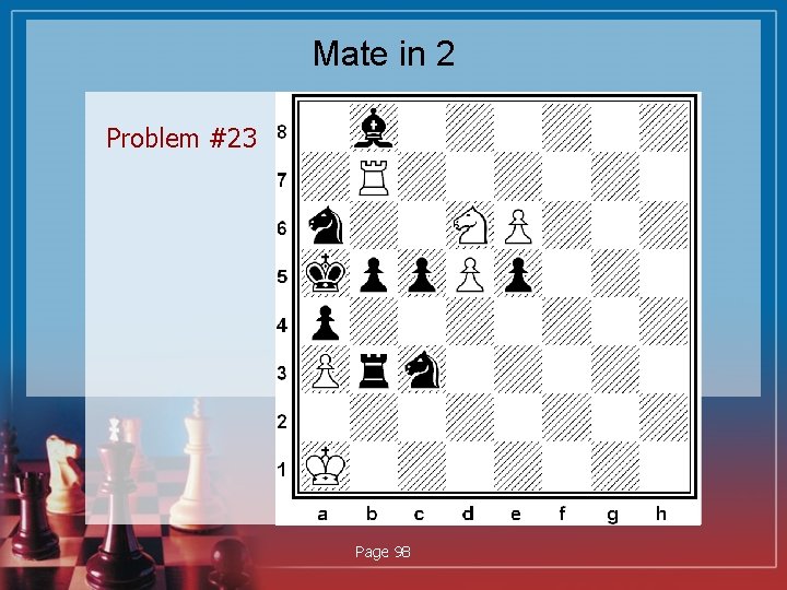 Mate in 2 Problem #23 Page 98 