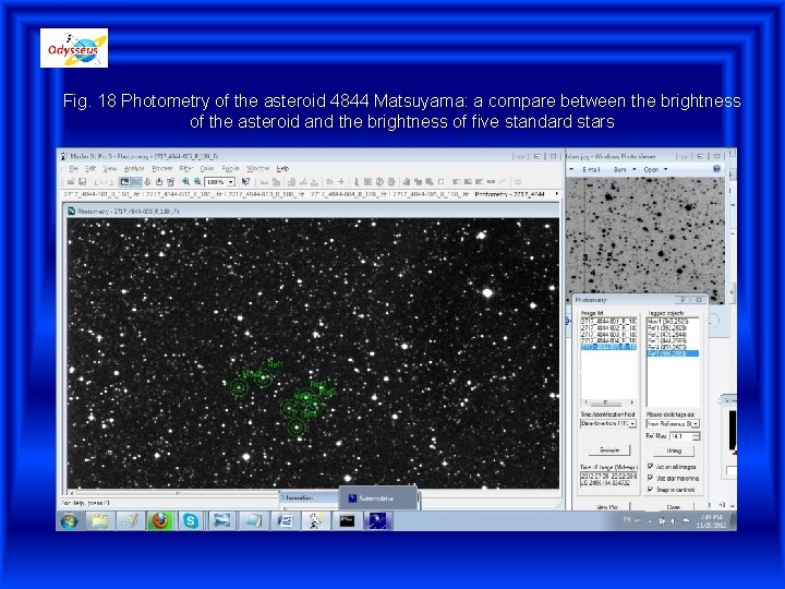 Fig. 18 Photometry of the asteroid 4844 Matsuyama: a compare between the brightness of