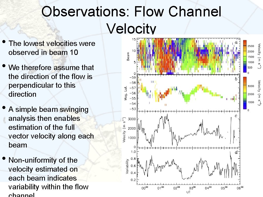 Observations: Flow Channel Velocity • The lowest velocities were observed in beam 10 •