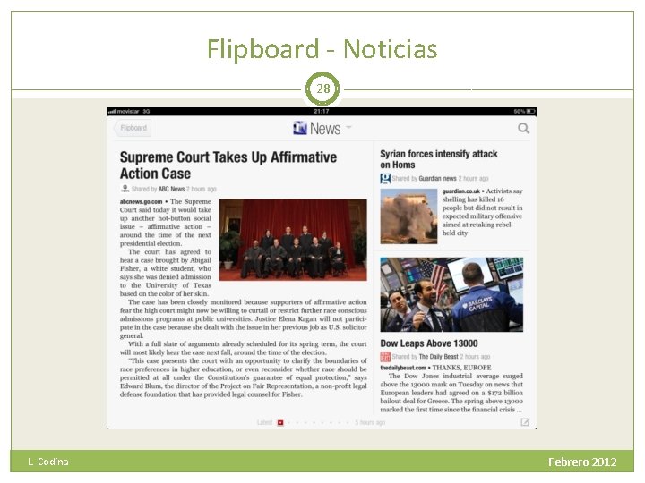 Flipboard - Noticias 28 L. Codina Febrero 2012 