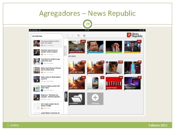 Agregadores – News Republic 29 L. Codina Febrero 2012 